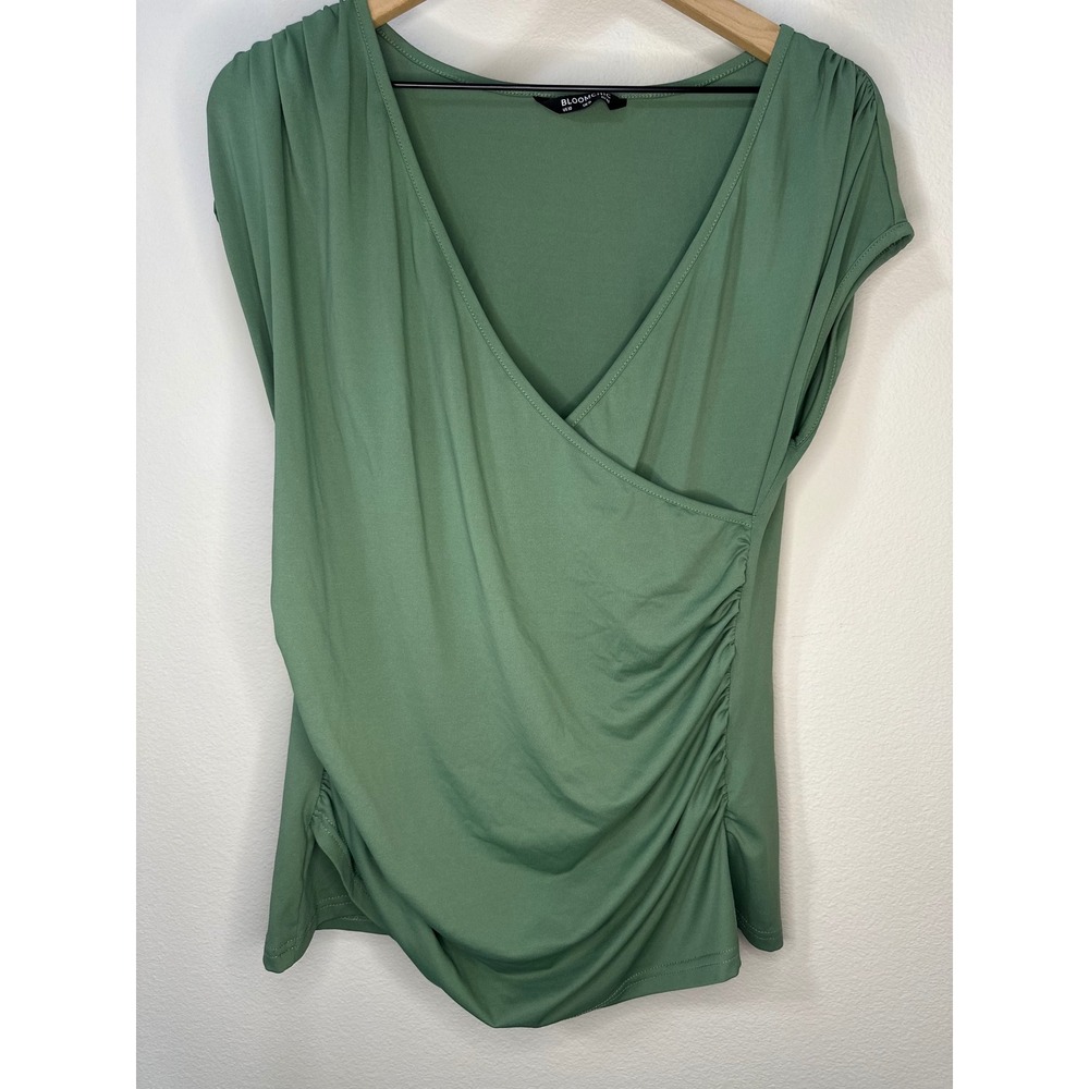 Bloomchic Dolman Sleeve Tunic Top Green Solid Women's Size 10 0235